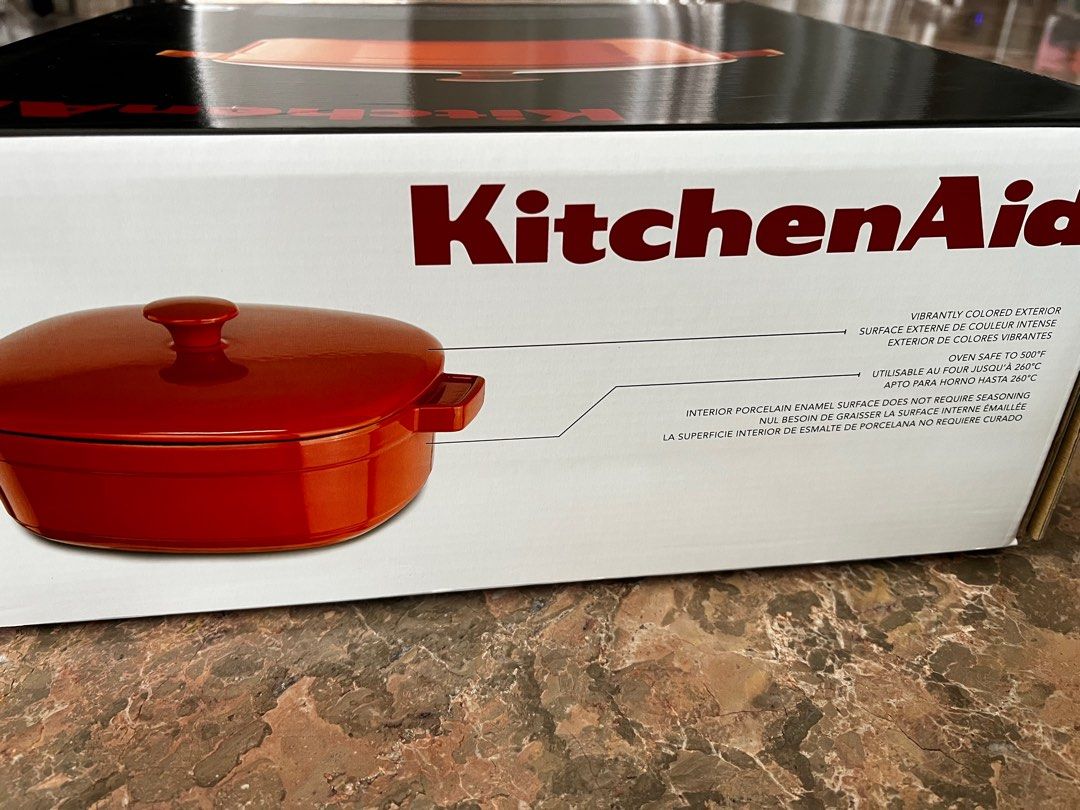 Kitchen Aid Cast Iron 5.7L Streamline Pot, Furniture & Home Living