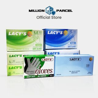 Lacy's Multipurpose Gloves Powder Free | Disposable Gloves | HDPE Gloves | TPE Gloves | Vinyl Gloves | 100pc/box