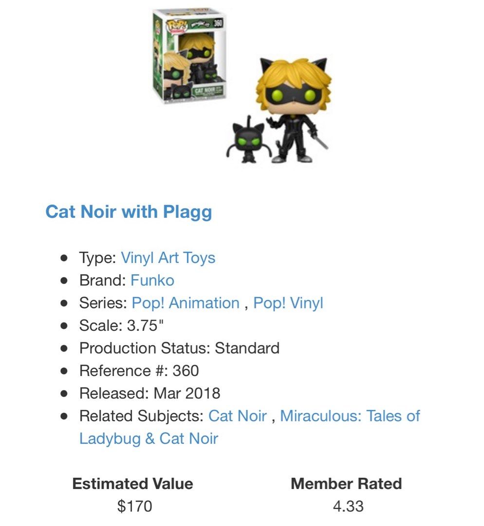 Cat Noir with Plagg, Vinyl Art Toys