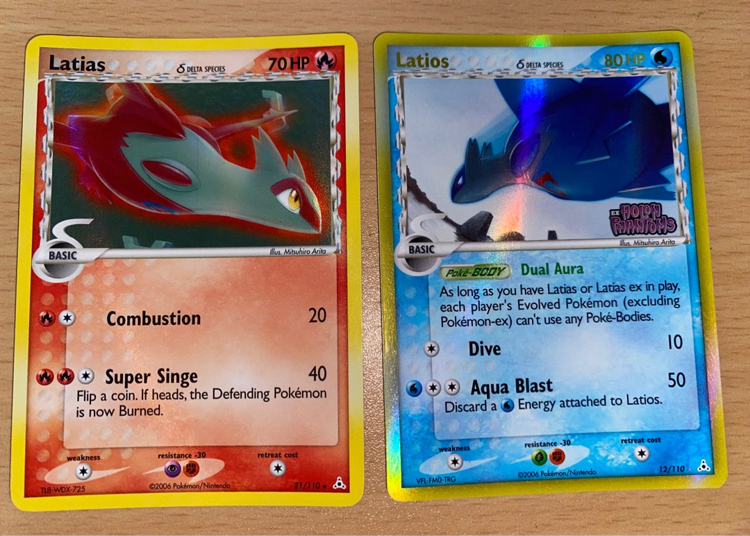 LATIAS LATIOS EX HOLON PHANTOMS 21/110 12/110