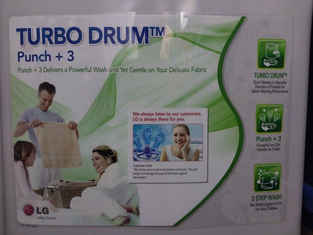 LG Turbo Drum Washing Machine, TV & Home Appliances, Washing Machines