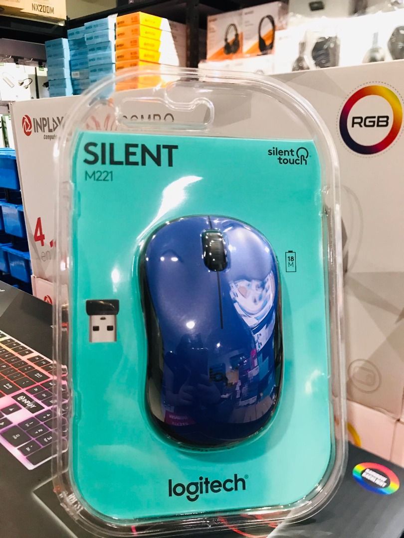 Logitech M221 Wireless Silent Mouse Blue, Computers & Tech, Parts ...