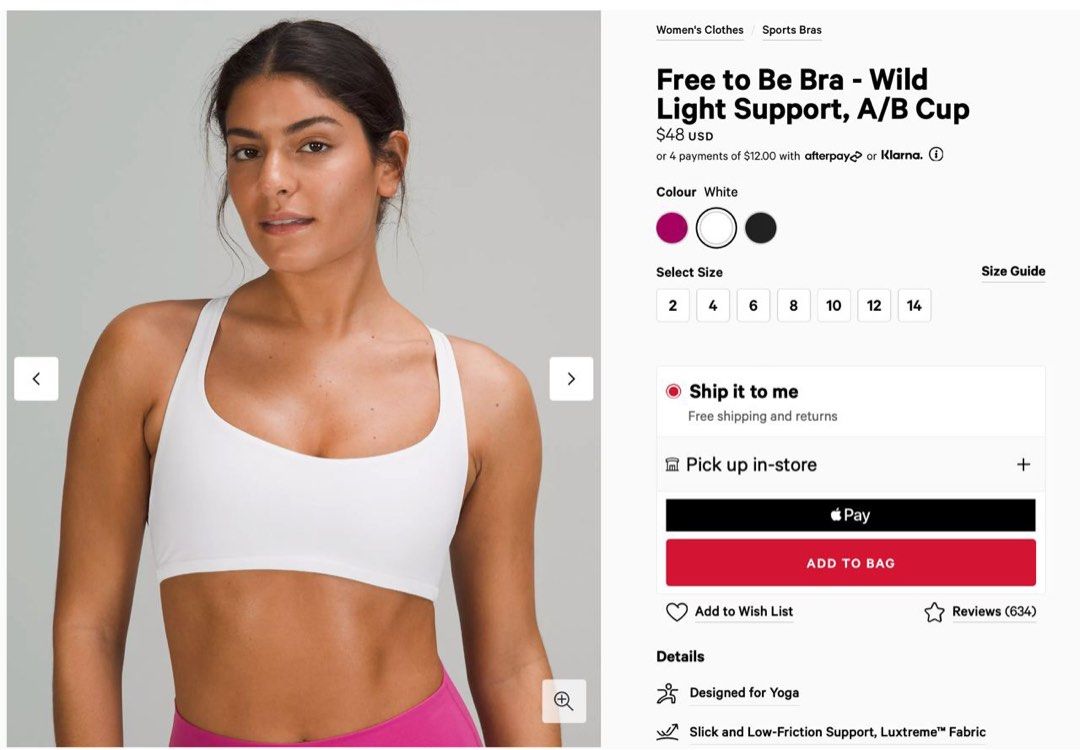 Lululemon Free to Be Serene Bra, 14 Lululemon Products We Love — All Under  $50