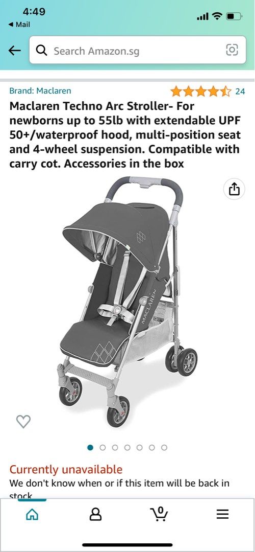 Maclaren Techno Arc stroller, Babies & Kids, Going Out, Strollers on