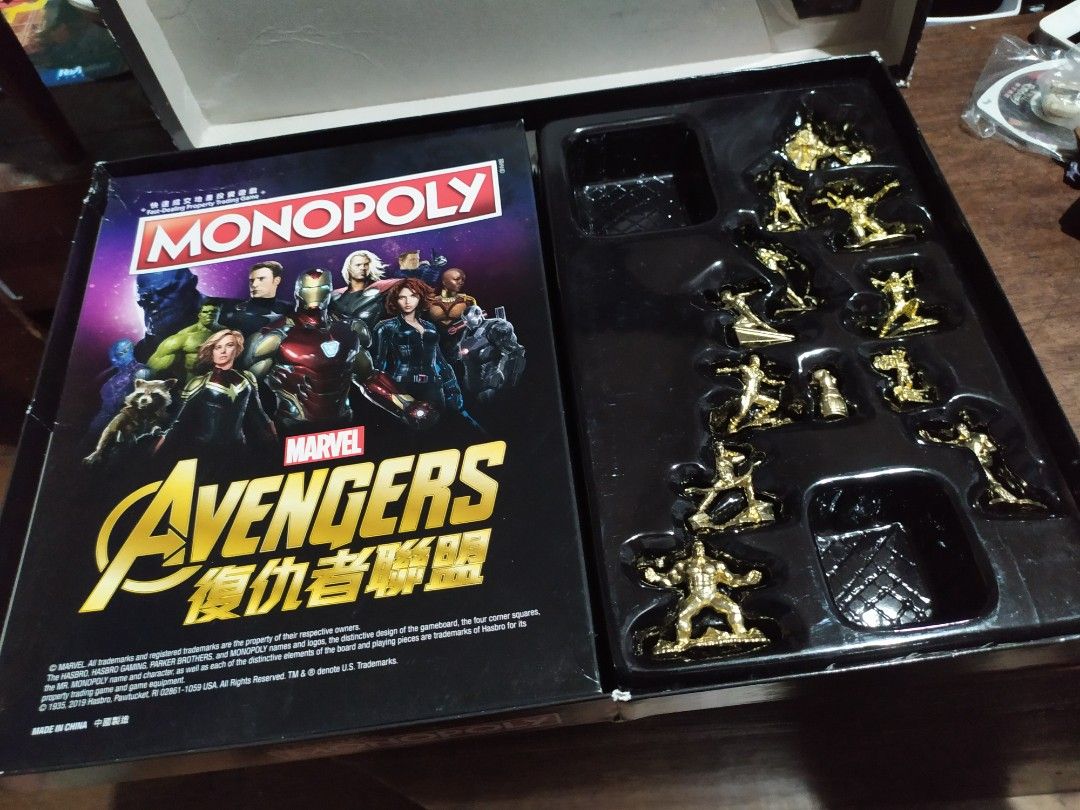 Marvel avengers monopoly game board, Hobbies & Toys, Toys & Games on