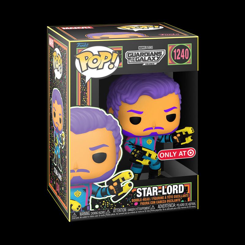 Funko Pop! Guardians Of The Galaxy: Volume 3 - Star-lord (blacklight)  (target Exclusive) : Target