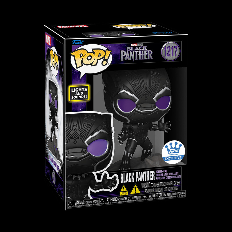 Marvel Funko Pop! Lights And Sounds Black Panther - Funko Shop Exclusive,  Hobbies & Toys, Toys & Games On Carousell