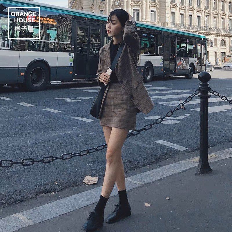 Matching plaid blazer and new arrivals skirt