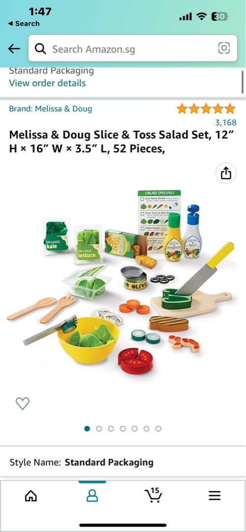 Melissa Doug slice toss salad set Babies Kids Infant