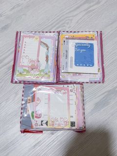 memo pad sheet grabbag, cute kawaii animal aesthetic mystery bag, stationery bujo bullet journal journalling, penpal letter deco