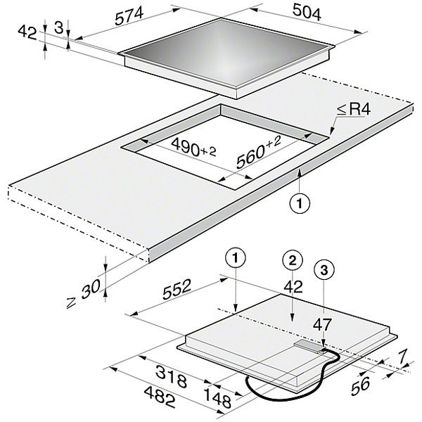 Miele 60cm Ceramic Cooktop Hob KM5600 60cm x 60cm fully functioning all
