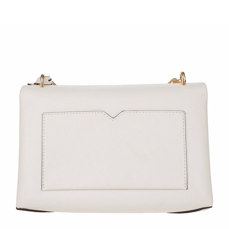 Michael Kors optic white Cece Medium Chain Shoulder Bag at FORZIERI