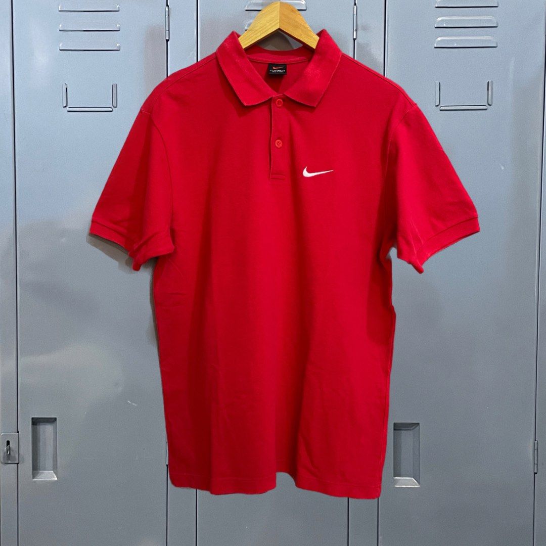 Nike red hotsell polo shirt