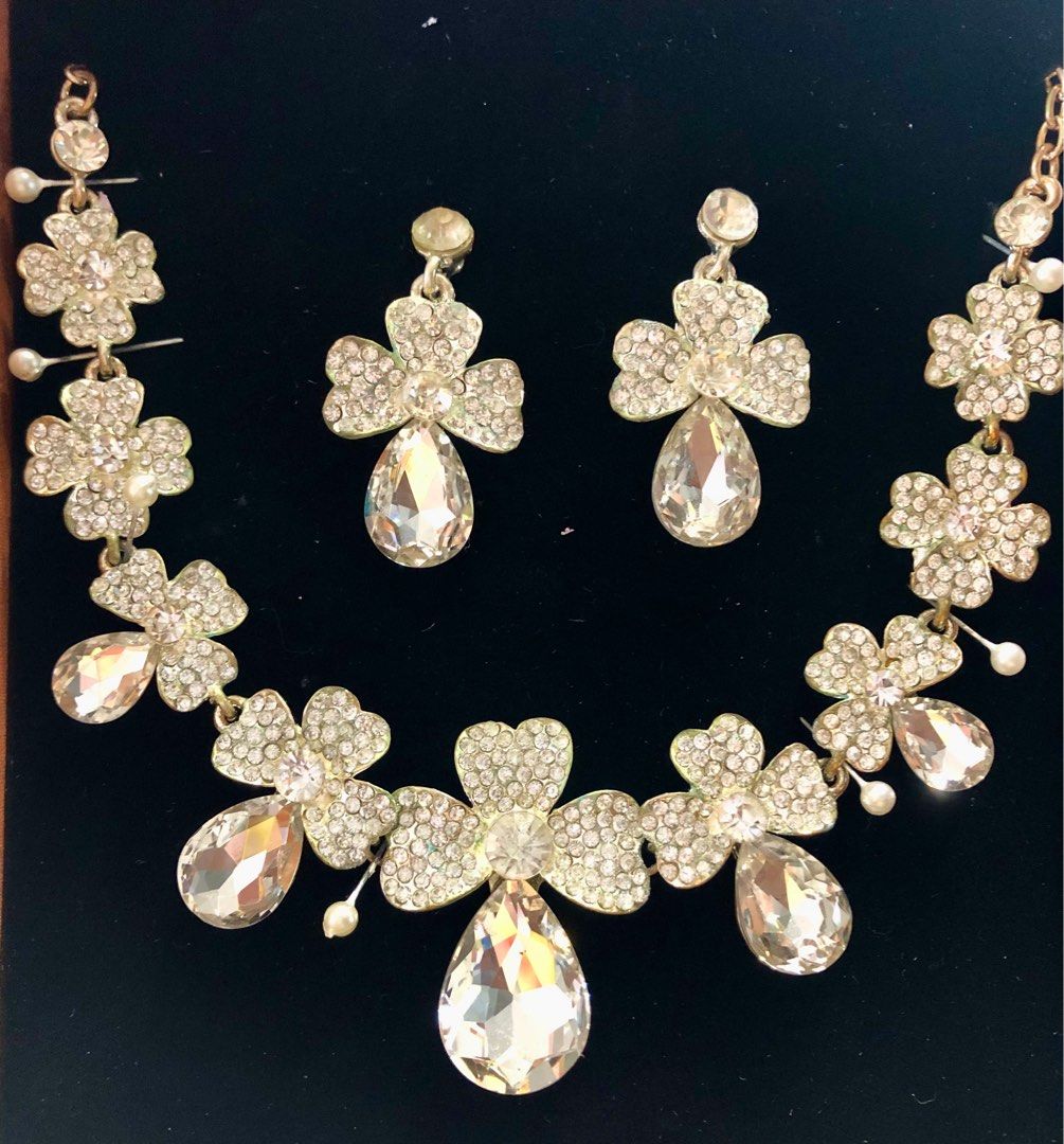 Earring set necklace clearance