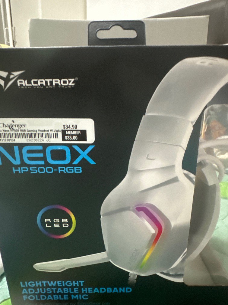 Alcatroz NEOX HP500 2.1 RGB Gaming Headset Black Gray