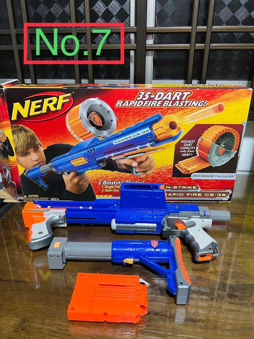 Nerf (Category: Action & Battle Toys) located in Singapore. Submitted by blessed_happ (Listing ID 1229458474, Image 9). Description: Need Series Please PM for price (only for sincere buyer 🙏) Kindly let me know the no. that you are interested. No.1_ No.2_ No.3_ No.4_ No.5_ No.6_ No.7_ .