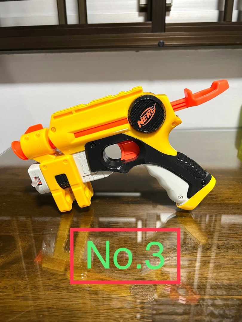 Nerf (Category: Action & Battle Toys) located in Singapore. Submitted by blessed_happ (Listing ID 1229458474, Image 4). Description: Need Series Please PM for price (only for sincere buyer 🙏) Kindly let me know the no. that you are interested. No.1_ No.2_ No.3_ No.4_ No.5_ No.6_ No.7_ .