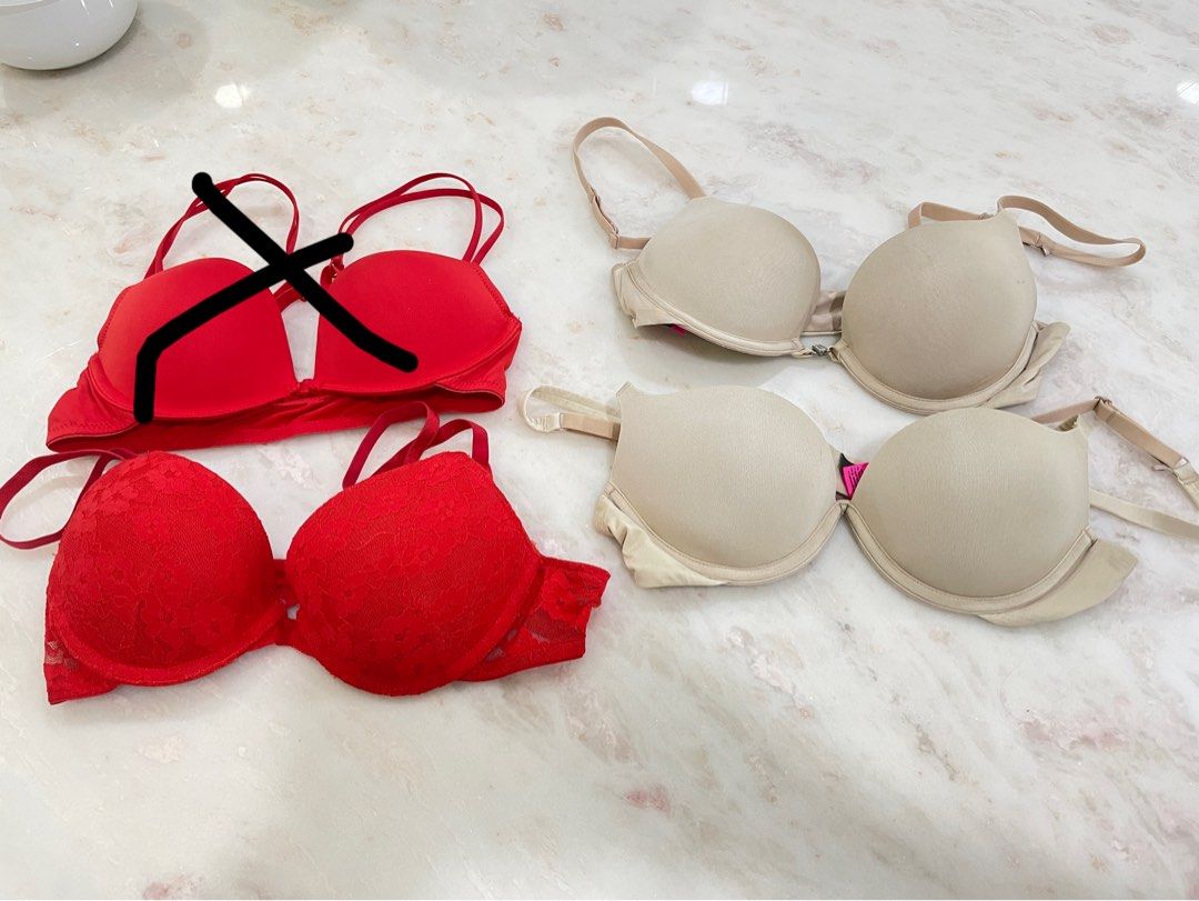 Cotton 32b Red Push Up Bra - Get Best Price from Manufacturers