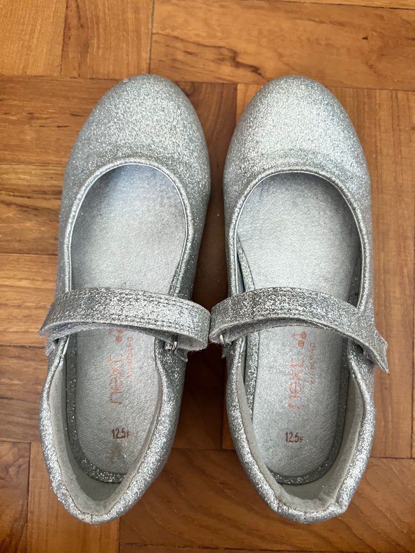 Next girls best sale silver shoes