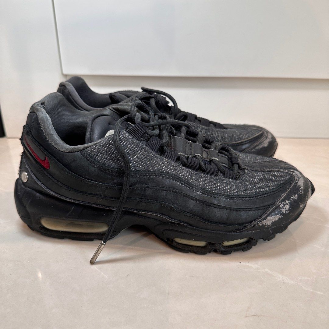 NIKE AIR MAX 95 HITAM SNEAKERS SHOES NO SIZE TAG INSOLE UKUR 25cm