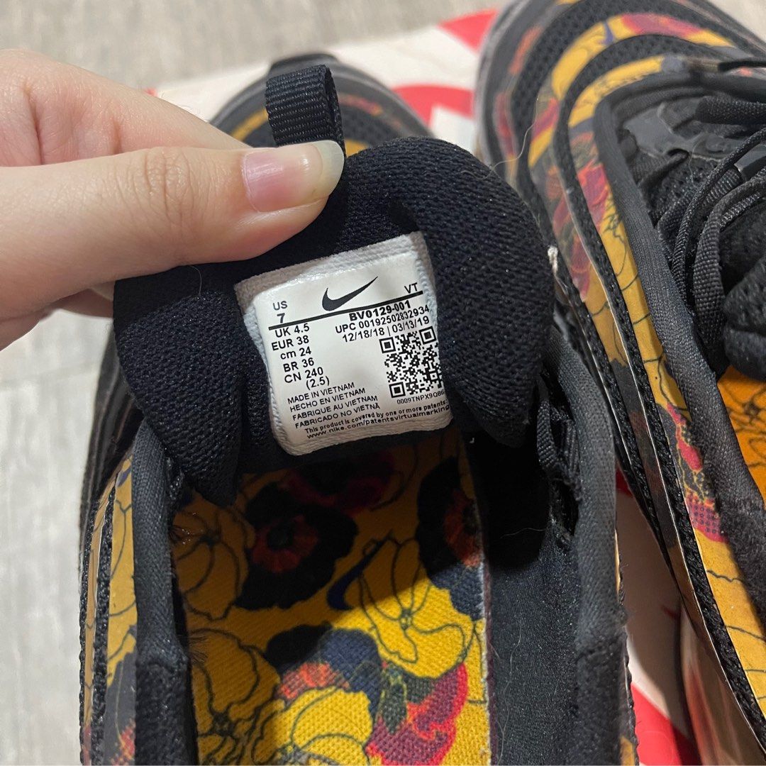 nike air max 97 se limited edition black floral orange original authentic flower