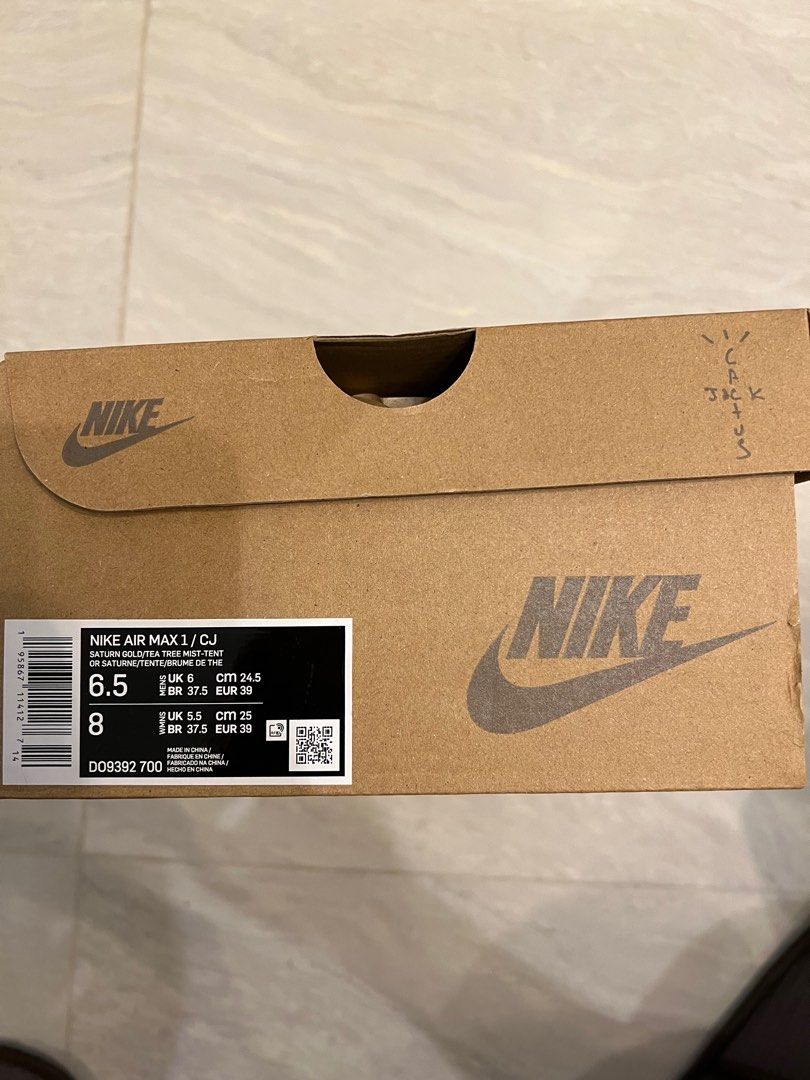 全新Nike Air Max x Travis Scott EU 39, 男裝, 鞋, 波鞋- Carousell