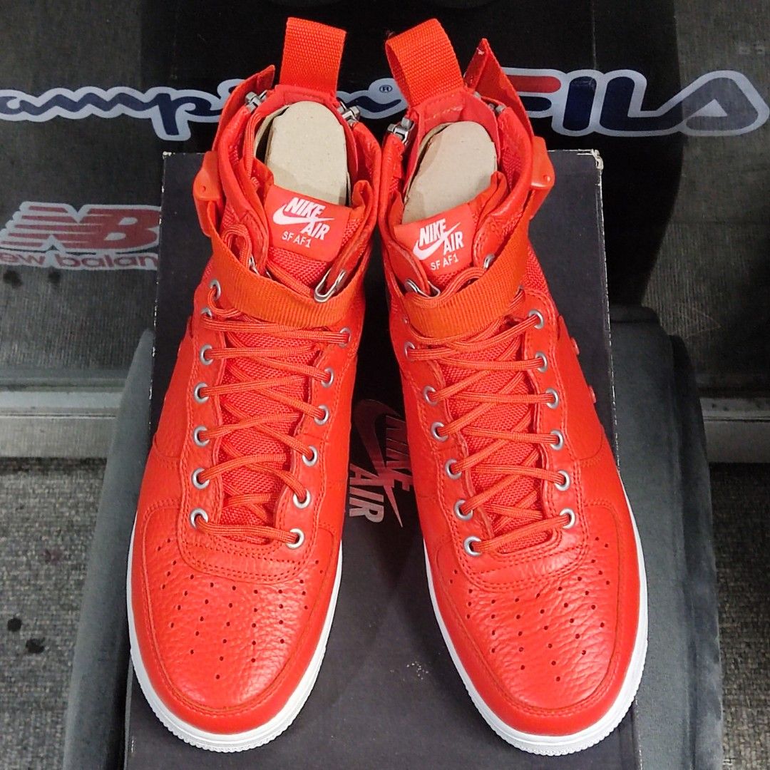 Nike SF AF1 Mid Total Orange Air Force 1 size 8.5 US Mens EUR 42 kicksxricky Men s Fashion Footwear Sneakers on Carousell