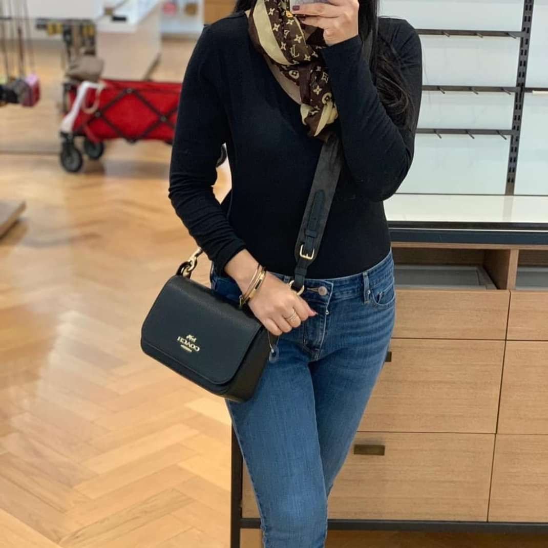 ON SALE COACH JES MESSENGER BAG ALL BLACK Luxury Bags Wallets on Carousell