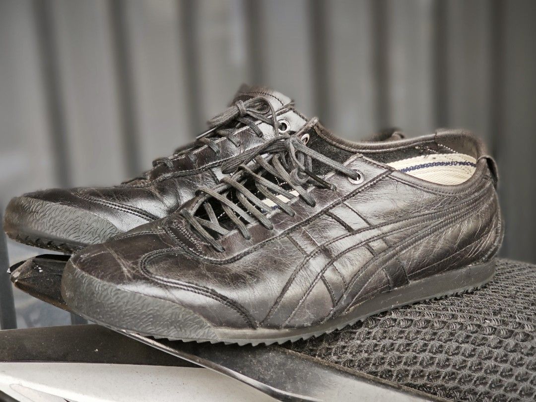 Onitsuka tiger leather black shop
