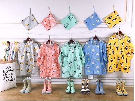 Original enbihouse Cartoon Children s raincoats Kids Rain Poncho