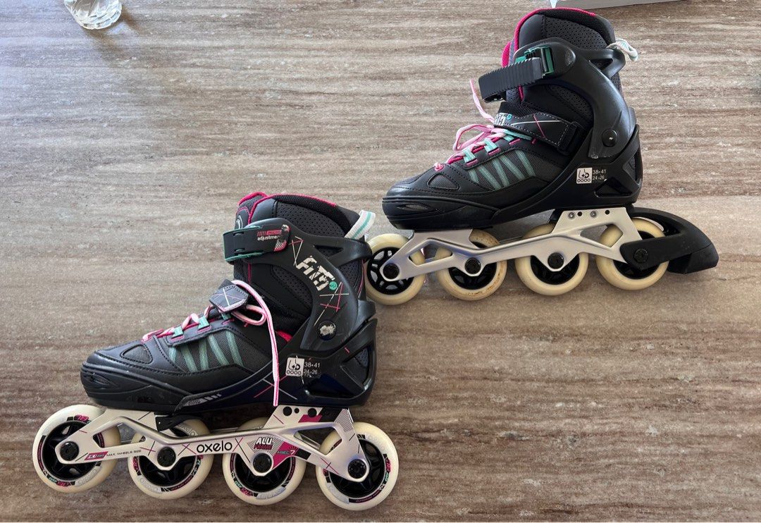 Oxelo Rollerblades (EU 38/41, 24-26cm), Sports Equipment, Sports ...