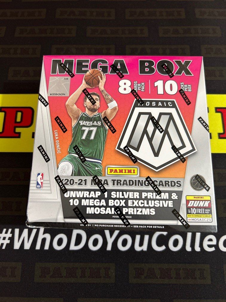 Panini Mosaic Mega Box 2020 2021 NBA Trading cards unwrap 1 Silver