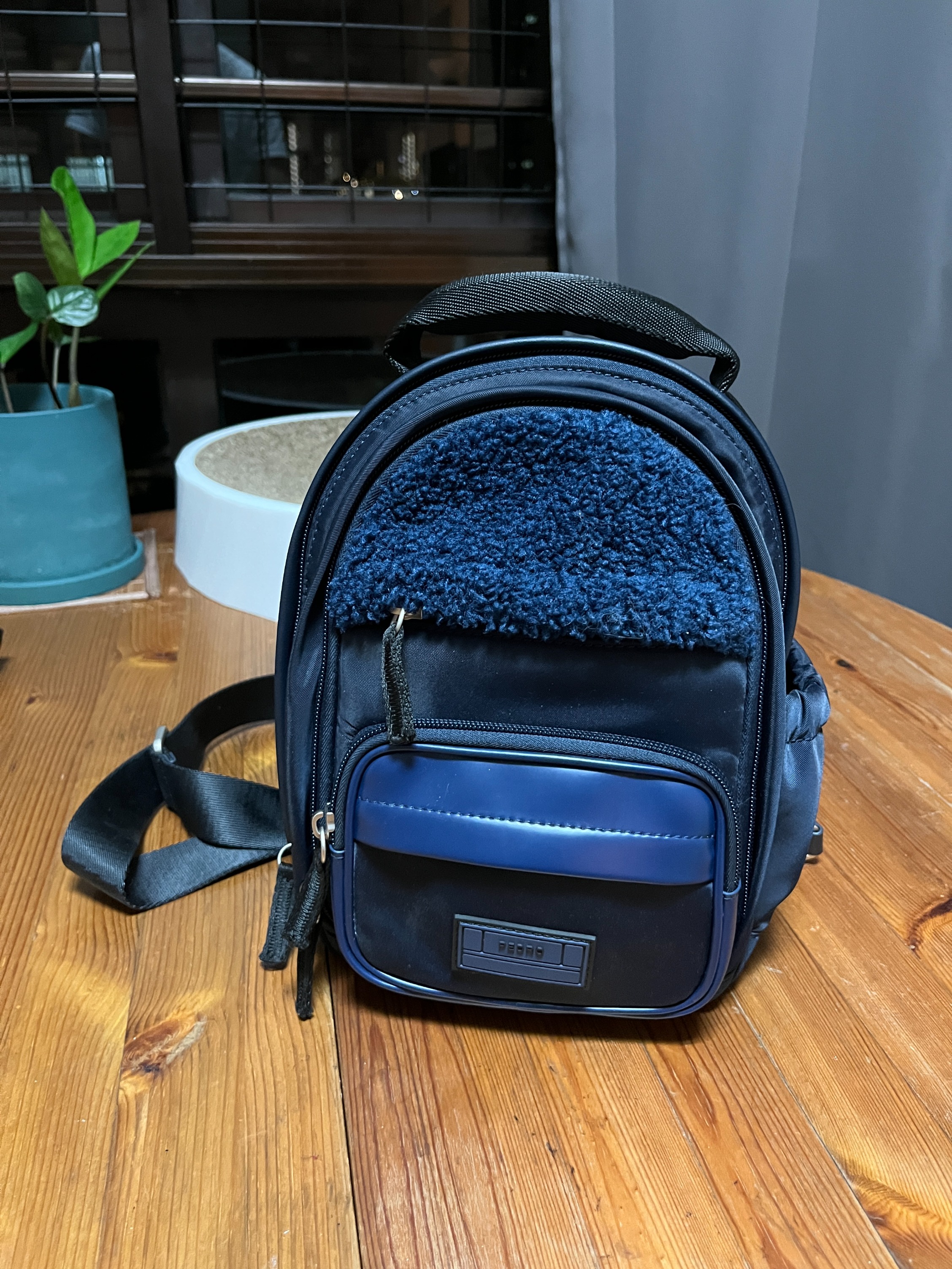 Faux fur mini backpack clearance