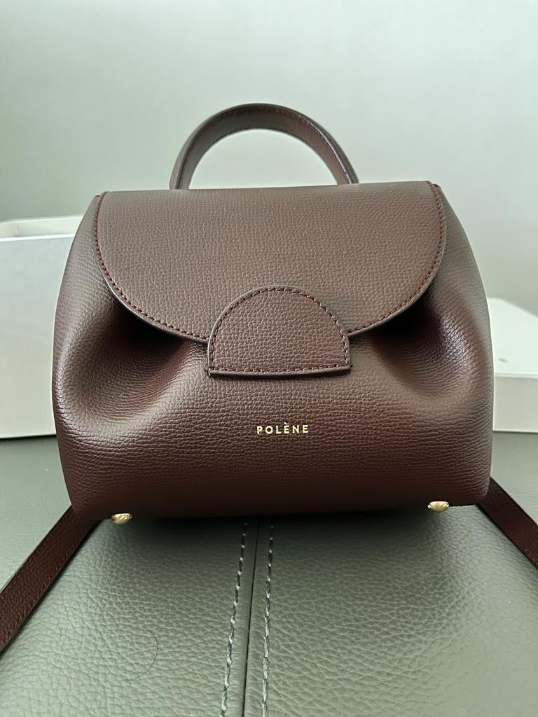 Polene Textured Calfskin Numero Un Nano Sandalwood