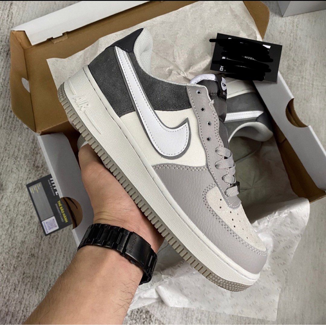 Nike af1 shop grey suede
