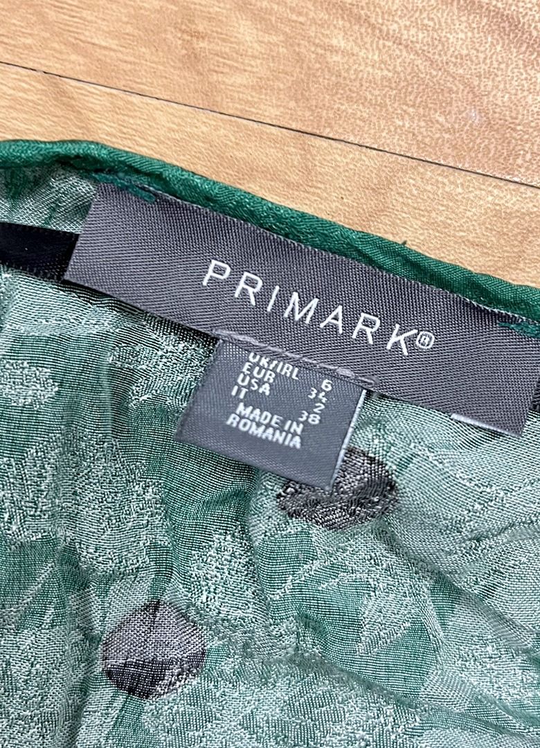 Primark Green Satin Polka Dot Wrap Midi Dress Women s Fashion Dresses Sets Dresses on Carousell