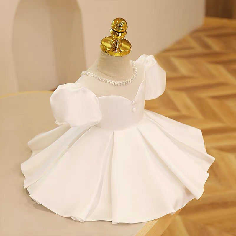 Gold and white dress for kids cheap
