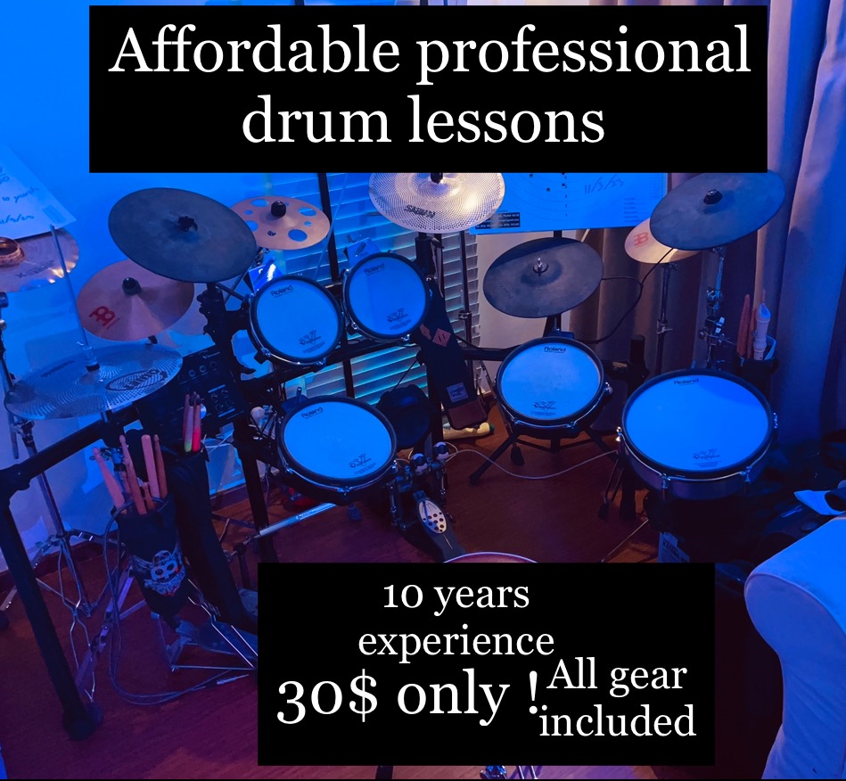Professional and Private Drum lessons very affordable!, Learning