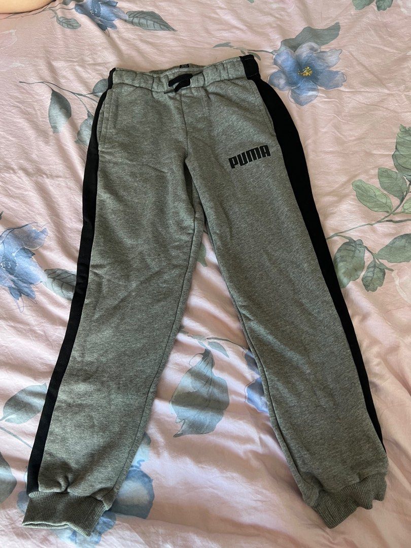 Puma sweatpants sales grey