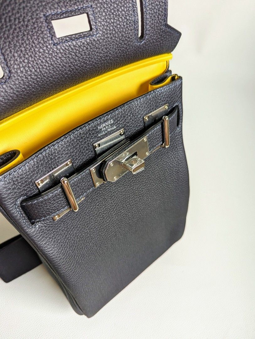 Hermès Hermès Hac a Dos 26 Togo Leather Backpack-Vert de Gris