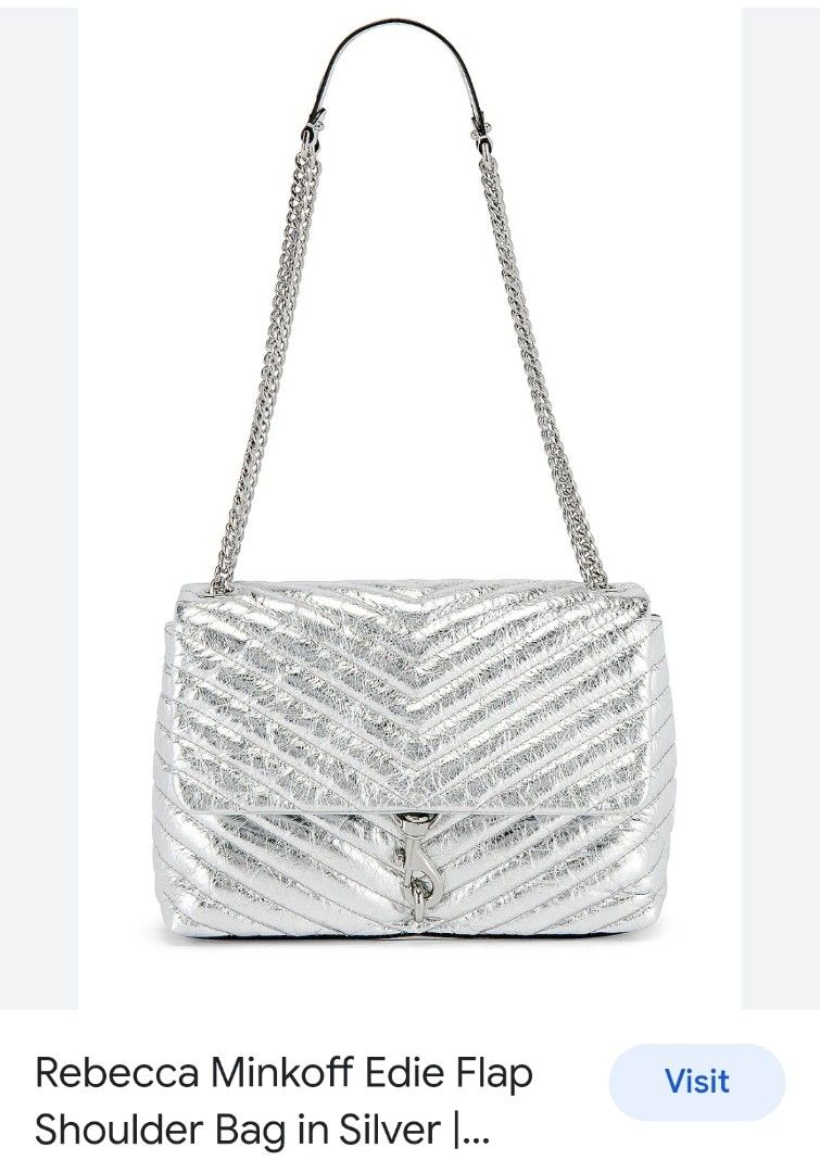 Rebecca Minkoff Edie Shoulder Bag in Silver