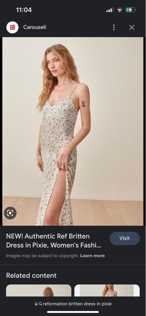 Reformation Britten Dress Pixie XS