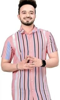 Reliable Polyester Blend Striped Pink Short Sleeves Casual Shirt For Men

Size: 
S
M
L
XL
2XL

 Color:  Pink

 Fabric:  Polyester Blend

 Type:  Short Sleeves

 Style:  Striped

 Design Type