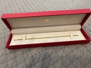 Royal Gem 18K Saudi Yellow Gold Chain Bracelet 7.5”/ 2.7mm