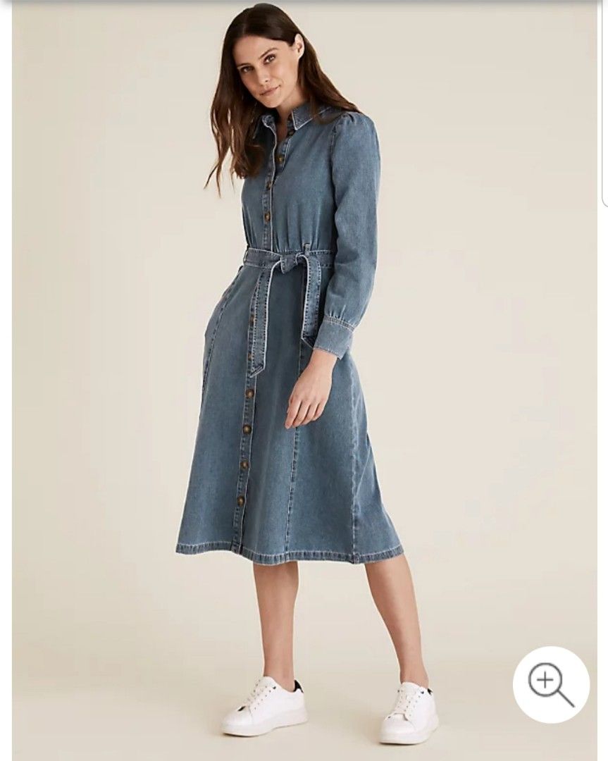 Marks and spencer denim dress hot sale