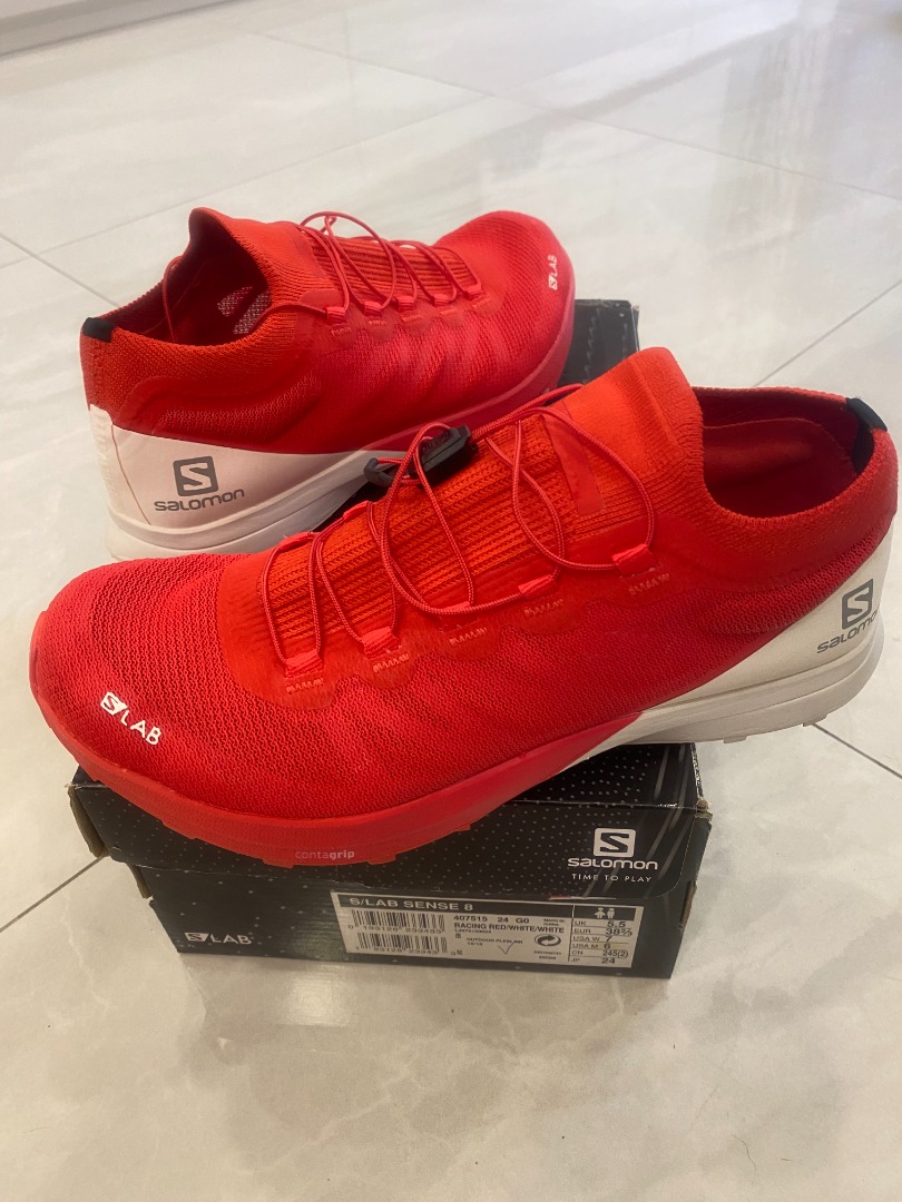 Salomon Trail Running Shoe S/Lab Sense 8 Racing Red / White, Women