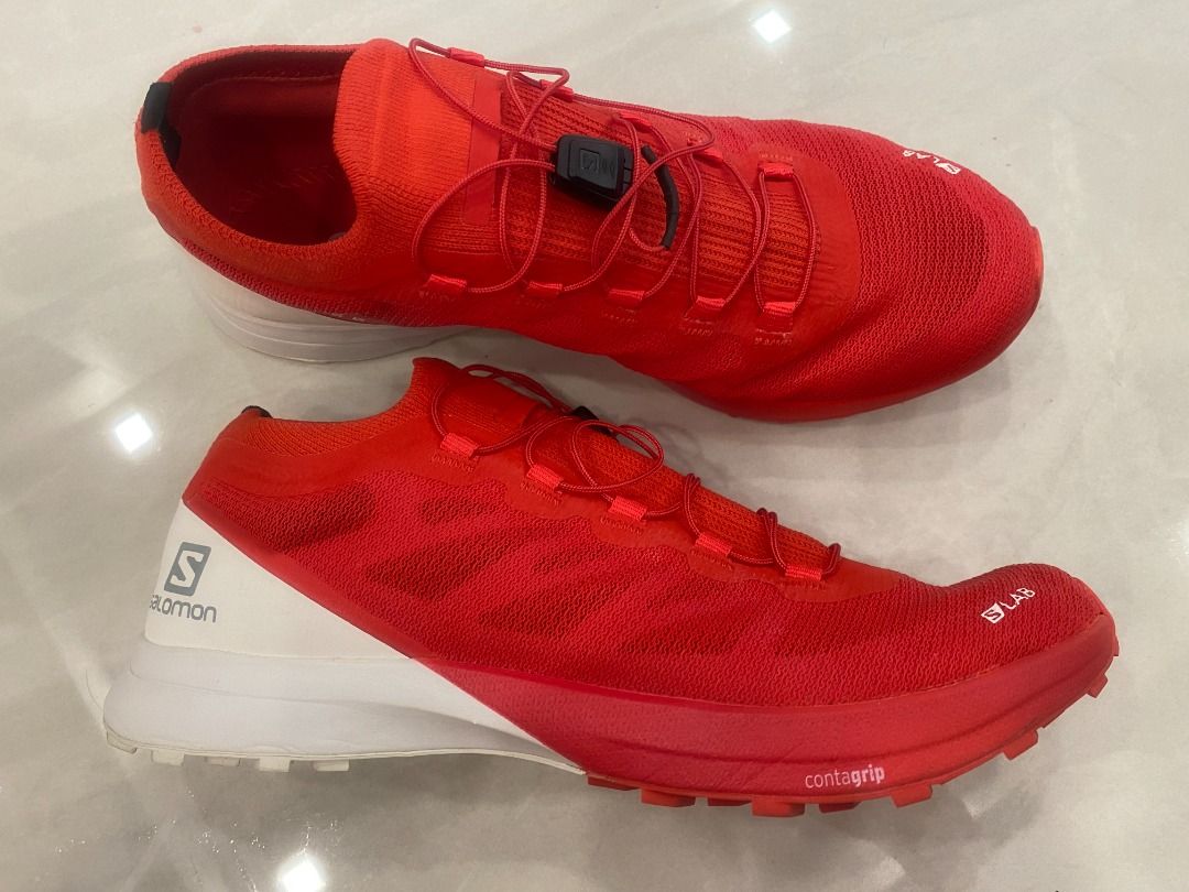 Salomon Trail Running Shoe S/Lab Sense 8 Racing Red / White, Women