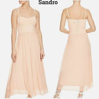 SANDRO PEACH KNIT DRESS
