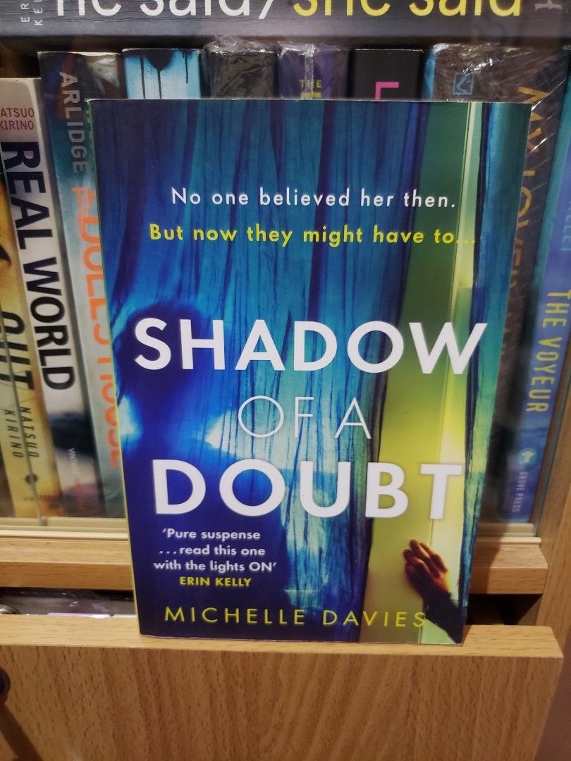 Shadow of a Doubt by Michelle Davies (Category: Storybooks) located in Malolos. Submitted by purplereader (Listing ID 1229638352, Image 1). Description: Shadow of a Doubt Michelle Davies ✅PB ✅VGC, with minimal flaw 🐼Php 185 💰MOP: ⏩COD for meet up transactions ⏩Gcash if via courier ⏩Shopee (plus 7.5% on book price) 📦MOD (buyer will shoulder sf): ⏩Meet up if Malolos area (preferred) ⏩J&T (direct, sf must be paid via gcash before shipment) ⏩Can d