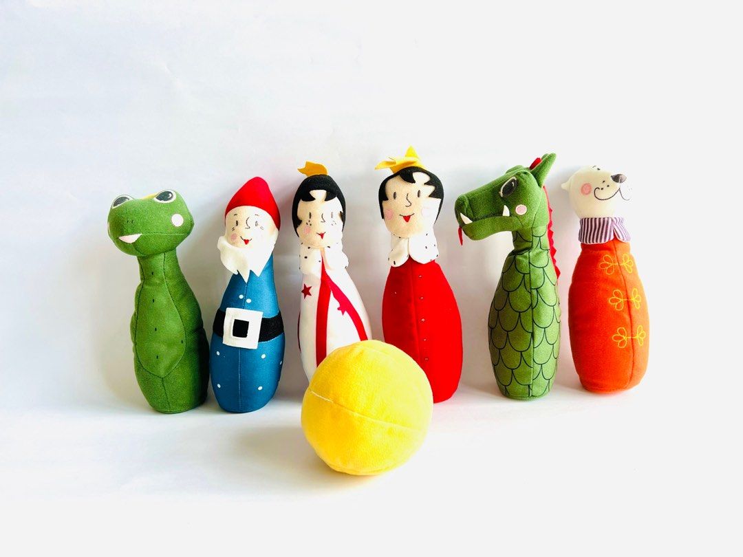 Soft Toy Bowling Pins and Ball (IKEA), Hobbies & Toys, Toys & Games on ...